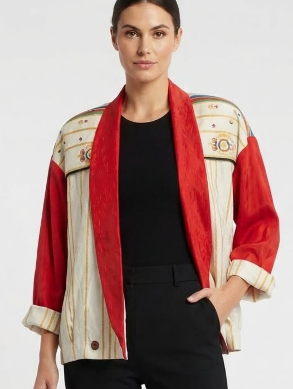 Tap Dance Jacket Red and White Striped VINTAGE Size 12